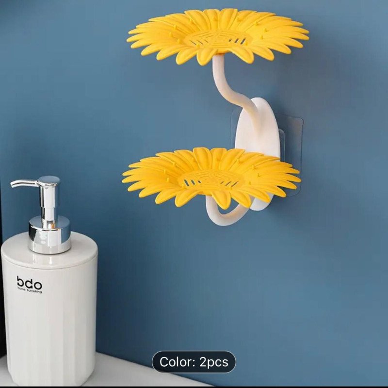 Sun Flower Soap Holder 2 Layer New Design - Image 2