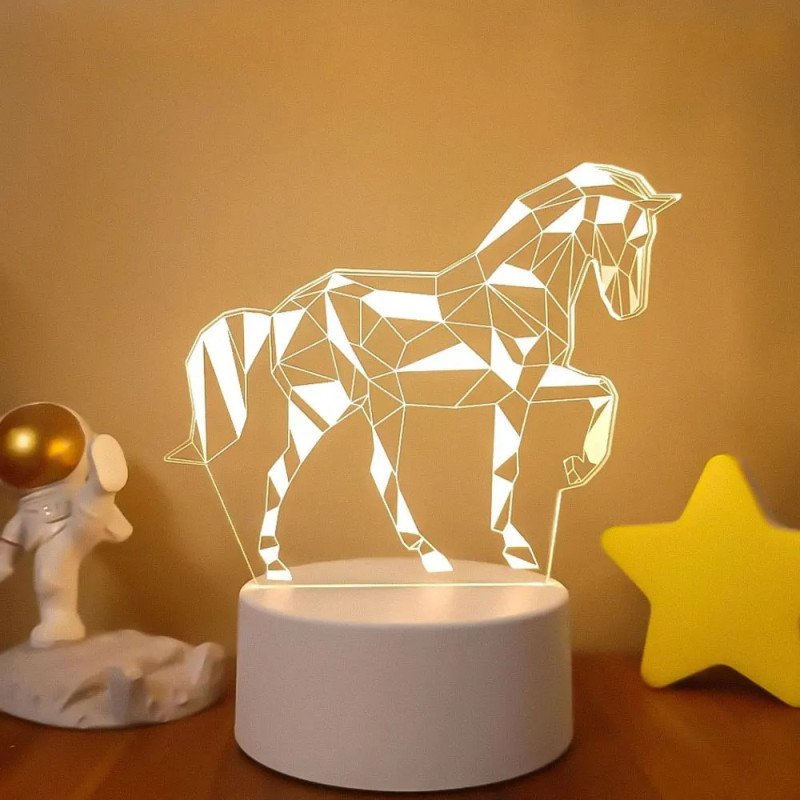 3D Horse Illusion crystal Lamp120 - Image 3