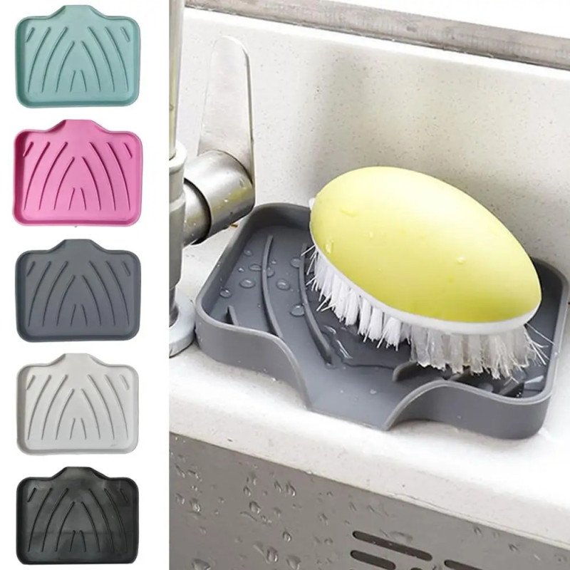 Silicone Soap Dish Drain Soap Holder - Image 2