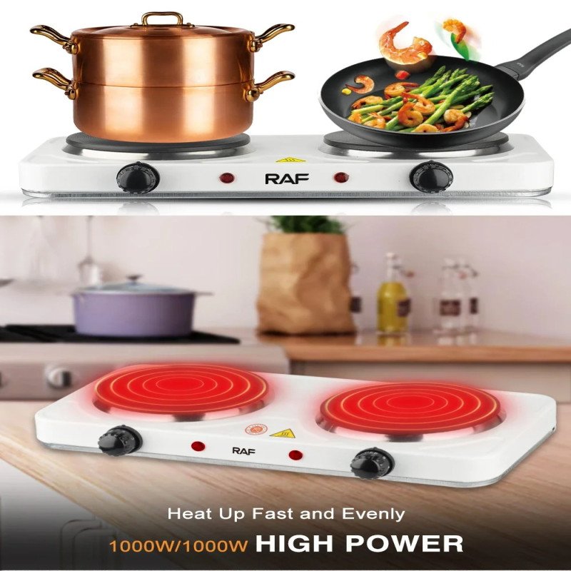 Electric Stove (Double) for cooking, Hot Plate heat up in just, Easy to clean, 2000W - Image 4