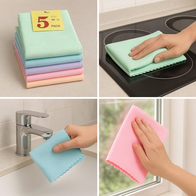 Pack Of 5 Pieces Cleaning Clothes - Image 4