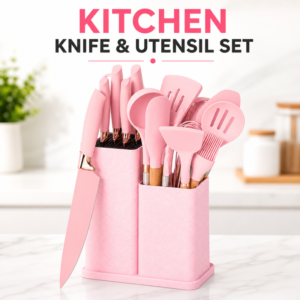 SLIICONE SPOON SET WITH KNIFE SET