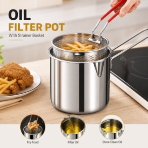 Multipurpose Fries Fryer with Strainer Basket