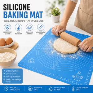 Non-Stick Silicone Baking Mat With Measurements Heat Resistant Cookie Sheet Oven Liner (Multi color)