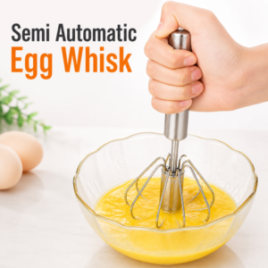 Colorful Long Handle Whisker, Stainless Steel Manual Press Type Egg Beater