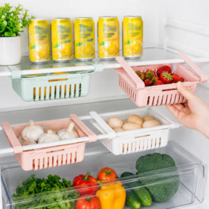 Stretchable Plastic Fridge Basket (Mix/Random colour)