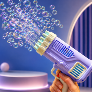 Bubble Machine for Kids, 32 Hole Rocket Boom