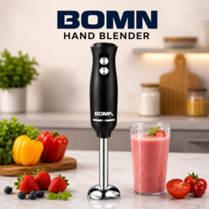 Powerful Hand Blender Make blending easy!” “Perfect for juices, soups & shakes ” “Strong motor, sharp blades