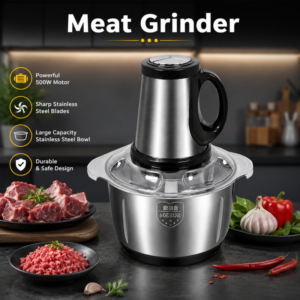 Meat Grinder Chopper 2L,Electric Stainless Steel Meat Chopper, High-quality Household Grinder Chopper Blender