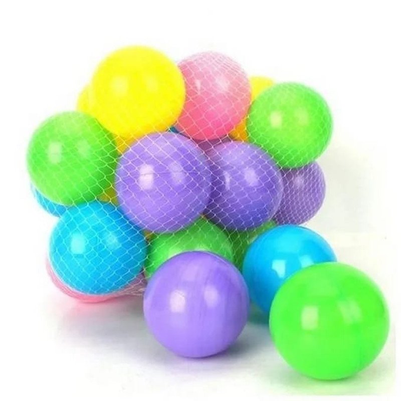 12 Soft Plastic Tent Balls Set For Kids – Multicolor - Image 2