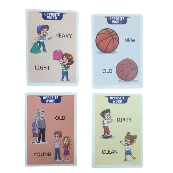 Actions, Opposite Words & Colors – Big 24 Flash Cards Set - Image 2