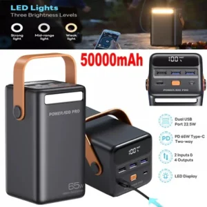 Poweradd Pro 50000mAh Power Station – 65W PD Fast Charging