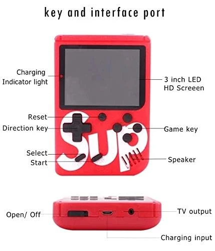 SUP Game Box Plus 400 in 1 Retro Games UPGRADED VERSION mini Portable Console Handheld Gift By PRIME TECH - Image 4